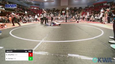 96 lbs Semifinal - Sawyer Shaffer, Caney Valley Wrestling vs Armond Goree, Raw Wrestling Club