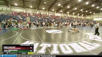 72 lbs Champ. Round 2 - Ivan Hernandez, 208 Badgers vs Zeke Sanchez, Sanderson Wrestling Academy