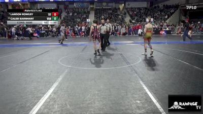 84 lbs Cons. Semi - Landon Rowley, Topeka Blue Thunder vs Caleb Barnhart, Wamego