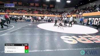 52 lbs Quarterfinal - Kade Fahlenkamp, Tuttle Wrestling Club vs Creed Williams, Choctaw Ironman Youth Wrestling