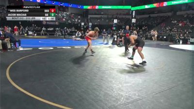 215 lbs Round Of 32 - Wes Burford, Oakdale (SJ) vs Jacob Macias, Oak Hills (SS)