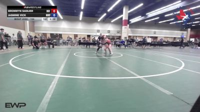 155 lbs 3rd Place - Bronwyn Sadlier, RGV Wrestling Club vs Jasmine Vick, Northside Amarillo Wrestling Club