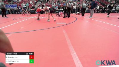 80 lbs Quarterfinal - Kendra Loader, Caney Valley Wrestling vs Sammi Sullivan, Tonkawa Takedown Club