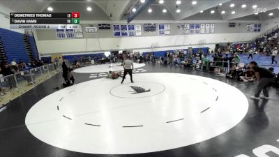 132 lbs Champ. Round 3 - Demetries Thomas, Long Beach vs Davin Iiams, Victor Villians