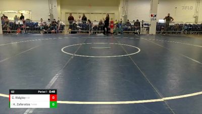 82 lbs Round 2 - Konstantinos Zaferatos, Tar Heel Kids Wrestling Club vs Clayton Ridgley, Virginia