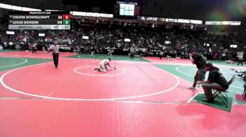 132 lbs Champ. Round 1 - Lucas Dickson, CPWA vs Colton Schoolcraft, BEA2