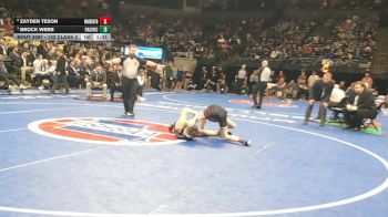 132 Class 3 lbs 1st Place Match - Brock Webb, Pacific vs Zayden Teson, Warrenton