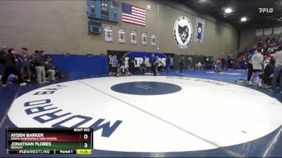 138 lbs Cons. Round 4 - Ayden Barker, North Bakersfield High School vs Jonathan Flores, Reedley