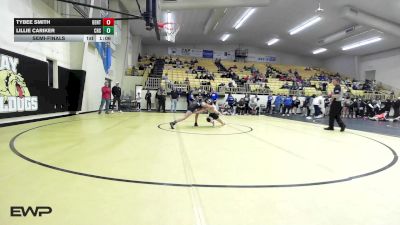 100 lbs Semifinal - Tybee Smith, Bentonville Girls vs Lillie Cariker, Collinsville HS Girls