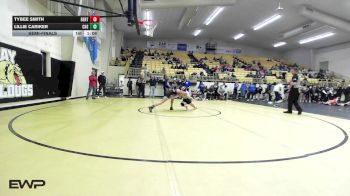 100 lbs Semifinal - Tybee Smith, Bentonville Girls vs Lillie Cariker, Collinsville HS Girls