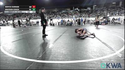 46 lbs Consi Of 8 #1 - Beryck Durham, Kiefer Youth Wrestling Club vs Drayson Couch, Del City Little League