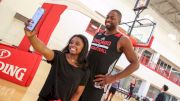 Gym & Basketball Round Two: Simone Biles Hits Up Chicago Bulls Practice