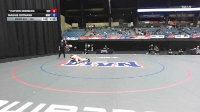 145 lbs 7th Place Match - Maggie Ortmann, Missouri Baptist vs Hayden Newberg, Indiana Tech