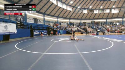 133 lbs Quarterfinal - Shane Todd, Barton vs Logan Crawford, Northeast Oklahoma