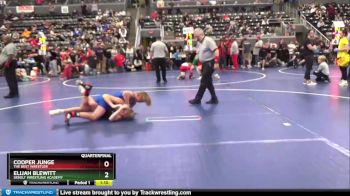 130 lbs Quarterfinal - Cooper Junge, The Best Wrestler vs Elijah Blewitt, Sebolt Wrestling Academy