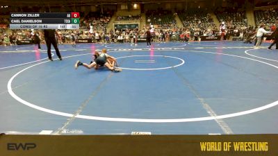 80 lbs Consi Of 16 #2 - Cannon Ziller, Alber Athletics vs Cael Danielson, Texas Elite Wrestling Club