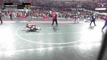 112 lbs Champ. Round 1 - Gracelyn Hoch, Milton Monsters Wrestling Club vs Emma Burdette, Southside Lutheran WC