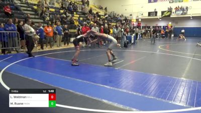 114 lbs Quarterfinal - Lauger Waldman, Williamsport vs Mike Ruane, Franklin Regional