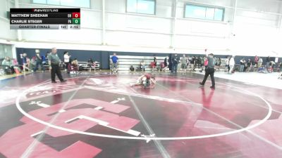 102 lbs Quarterfinal - Matthew Sheehan, OH vs Charlie Steger, PA
