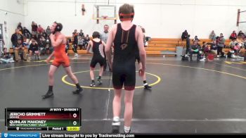 DIVISION 1 lbs Round 5 - Quinlan Mahoney, New Hampton/Turkey Valley vs Jericho Grimmett, Denver