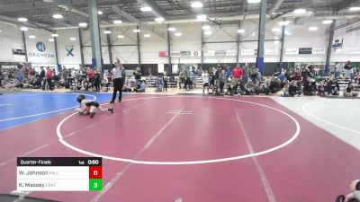 49 lbs Quarterfinal - Wyatt Johnson, Fallon Outlaws WC vs Knox Massey, Crater Mat Club