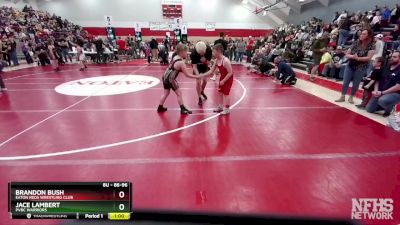 86-96 lbs Round 1 - Jace Lambert, PVBC Warriors vs Brandon Bush, Eaton Reds Wrestling Club