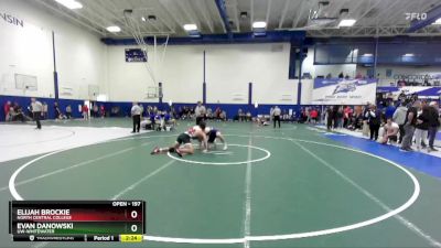 197 lbs Cons. Round 3 - Elijah Brockie, North Central College vs Evan Danowski, UW-Whitewater