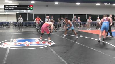 190 lbs Consi Of 16 #2 - Caden Krueger, MI vs Trey Craig, MO