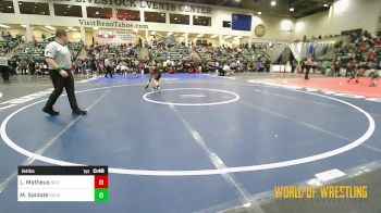 64 lbs Consi Of 16 #2 - Latrell Matheus, Silver State Wrestling Academy vs Marcelo Saldate, GOLDRUSH Academy