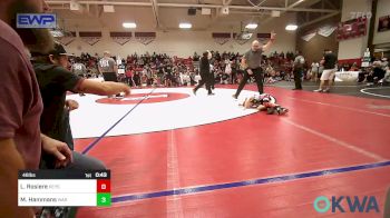 46 lbs Round Of 16 - Logan Rosiere, Keystone Kids vs Moxin Hammans, Warner Eagles Youth Wrestling