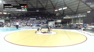 Girls 2A 135 lbs Champ. Round 1 - Olivia Sully, Mark Morris (Girls) vs Isabella Delgado, Foss (Girls)