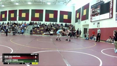 157 lbs Round 3 - Cooper Fiebig, Willoughby South High School vs Reid Delventhal, Rocky River