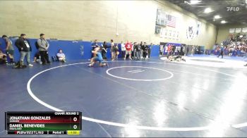 132 lbs Champ. Round 2 - Jonathan Gonzales, Sanger vs Daniel Benevides, Highland