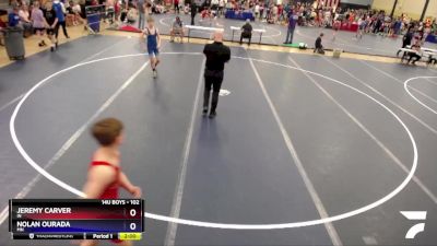 102 lbs Semifinal - Jeremy Carver, IN vs Nolan Ourada, MN