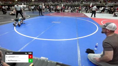 78 lbs Quarterfinal - Uriah Lambert, Bear Cave vs Jaxson McPherson, Athlos Wrestling