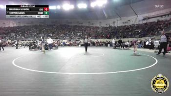 G6A-145 lbs Cons. Round 1 - Heaven Sams, Shawnee-Girls vs Makenna Howell, Ada-Girls