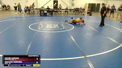 110 lbs Quarterfinals (8 Team) - Jacob Lehman, Minnesota Red vs Romann Derksen, Iowa