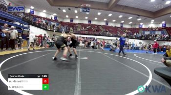 131 lbs Quarterfinal - Wyatt Maxwell, Tecumseh Youth Wrestling vs Anthony Drain, Mustang Bronco Wrestling Club