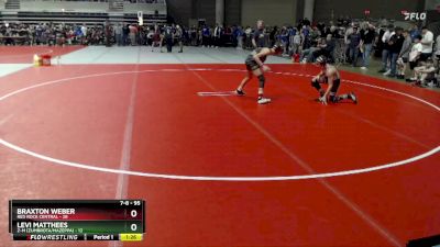 95 lbs Cons. Semi - Braxton Weber, Red Rock Central vs Levi Matthees, Z-M (Zumbrota/Mazeppa)