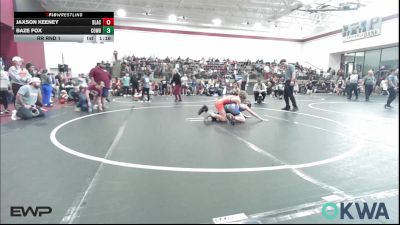 98 lbs Rr Rnd 1 - Jaxson Keeney, Blackwell vs Baze Fox, Cowboy Wrestling Club