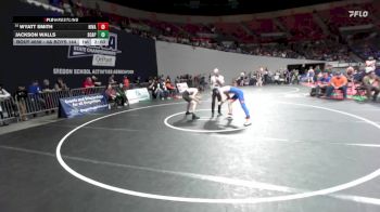 4A Boys 144 lbs Champ. Round 1 - Wyatt Smith, Hidden Valley Boys vs Jackson Walls, Scappoose Boys