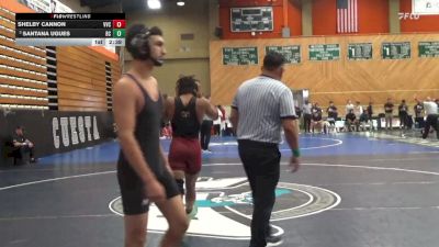 133 lbs 5th Place Match - Santana Ugues, Bakersfield College vs Shelby Cannon, Victor Valley College