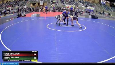 122 lbs Finals (8 Team) - Grady Buswell, Sandy vs Gage Singleton, Roseburg