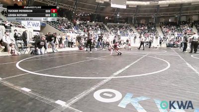49 lbs Round Of 64 - Tucker Peterson, Cushing Tigers vs Leven Rother, Rough Riders