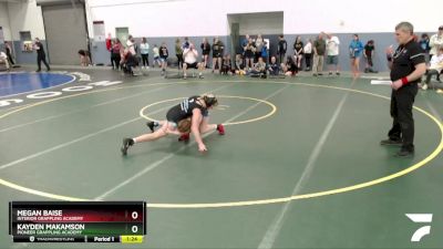 117 lbs Rr1 - Megan Baise, Interior Grappling Academy vs Kayden Makamson, Pioneer Grappling Academy