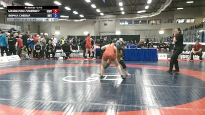 61kg Semifinal - Makinleigh Courtney, Kingston Combat Wrestling Club vs Sophia Cheema, Matmen Wrestling Club