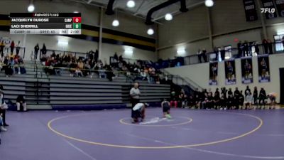 140 lbs Quarterfinals (8 Team) - Laci Sherrill, Greenbrier vs Jacquelyn Dubose, Campbell