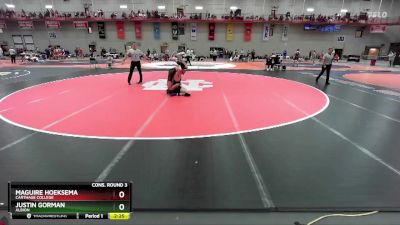 157 lbs Cons. Round 3 - Justin Gorman, Albion vs Maguire Hoeksema, Carthage College