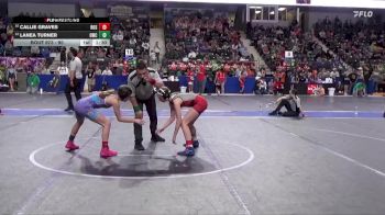 90 lbs Cons. Semi - Lanea Turner, Oakley Wrestling Club vs Callie Graves, Rossville