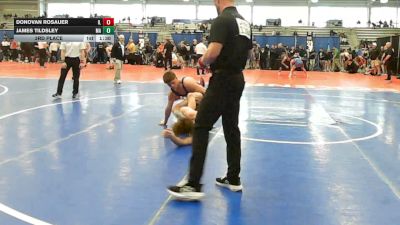 152 lbs 3rd Place - Donovan Rosauer, IL vs James Tildsley, MA